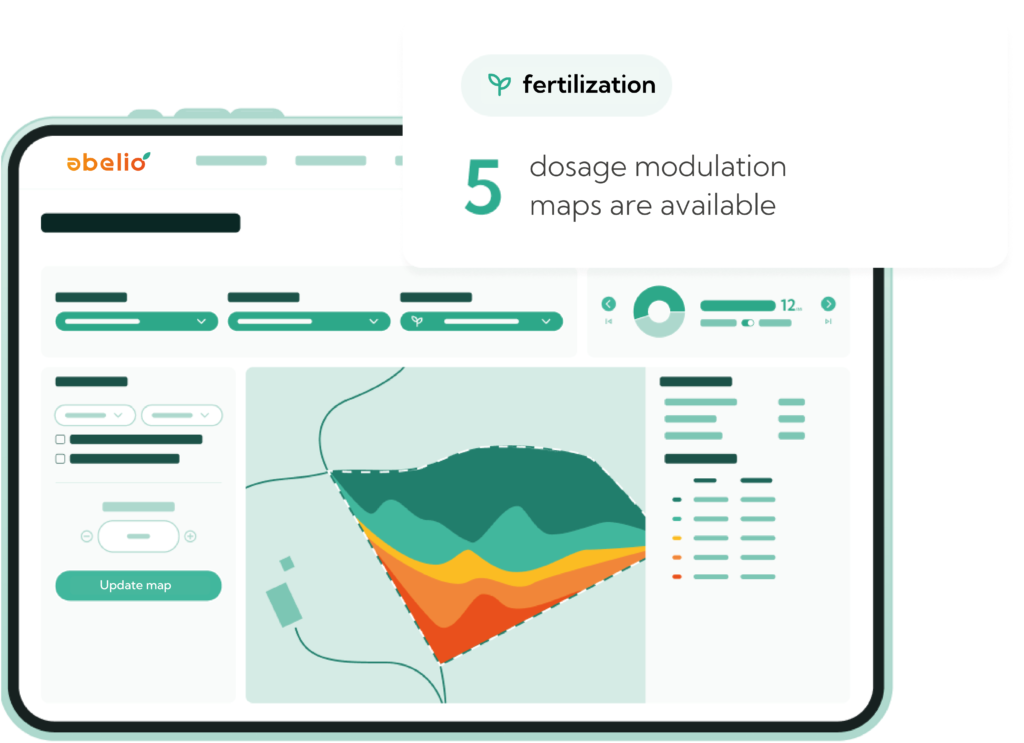 Fertilization dosage modulation map