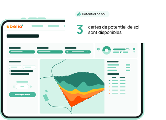 Illustration plateforme web Abelio carte potentiel de sol